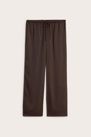 Kappahl | Satinbyxor Mörkbrun L | Mörkbrun