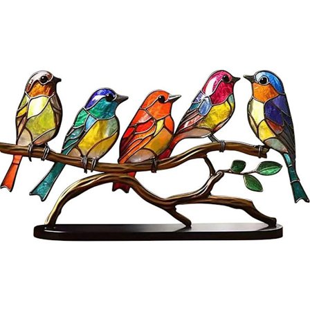 Farverig fugle ornament Fugle figur 5 5