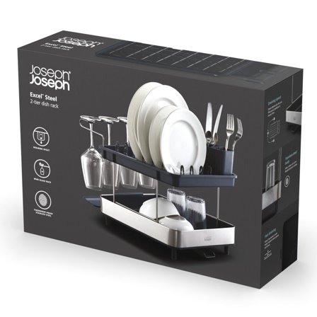 Joseph joseph Excel Steel opvaskestativ 2 etager, grå | KitchenOne