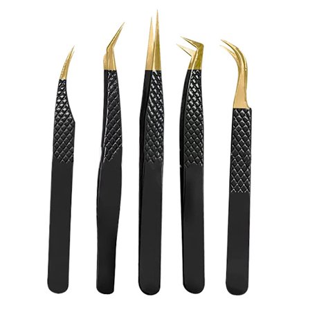 Mordely Fiber Tip Volume Lash Pincet för ögonfransförlängning med