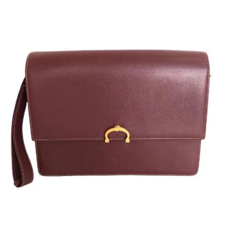 Cartier Vintage Pre-owned Läder kuvertvskor brun, Dam Vintage Väskor, Dam, Storlek: ONE SIZE