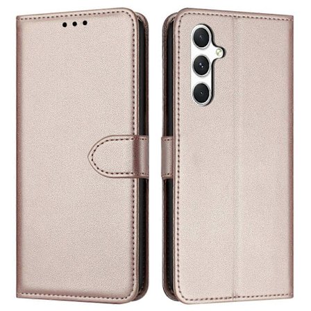 Til Samsung Galaxy A26 5G/A16 4G Wallet Telefon Etui Læder Støtte Cover med Rem - Sort