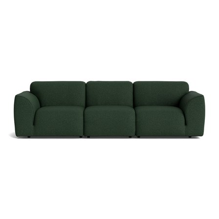 Thursday 3 personers sofa - Raisa Grøn - 272x94x78cm - Sofa, 3 personers sofa - Komfortabel og stilfuld sofa i grøn polyester