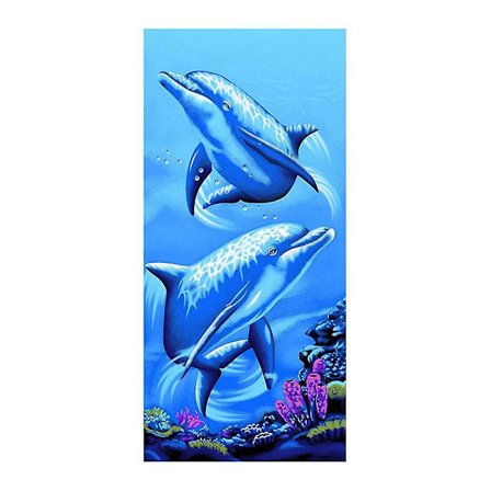 Badehåndkle for jenter, delfiner badehåndkle trykk, 150*70cm bassenghåndkle mykt håndkle for strandelskere