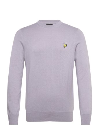 Lyle & Scott Cotton Merino Crew Neck Jumper - Purple - XXL