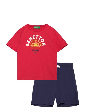 Set T-Shirt+Shorts Patterned United Colors Of Benetton