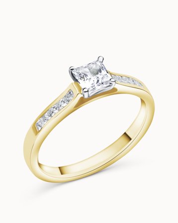 Sidestensring Fannie Petite 18K Gultguld Naturlig Diamant 0.30 Carat - Forlovelsesringe & Vielsesringe hos Vanbruun