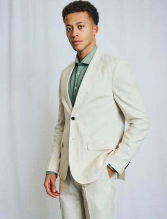 Bruun & Stengade Bs Pollino Classic Fit Blazer - Beige - 54