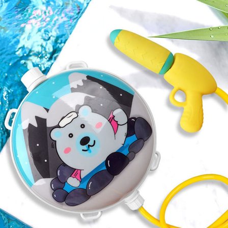 Barn vattenpistol ryggsäck 1600ml Polar Bear ryggsäck