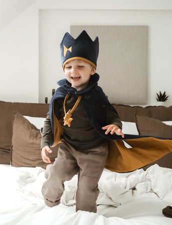 Fabelab Dress-Up - Cape And Crown - Blue - 3-5Y