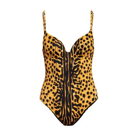 Dsquared2, One-Piece Swimsuit Beige, Dames, Maat:S,Polyamide