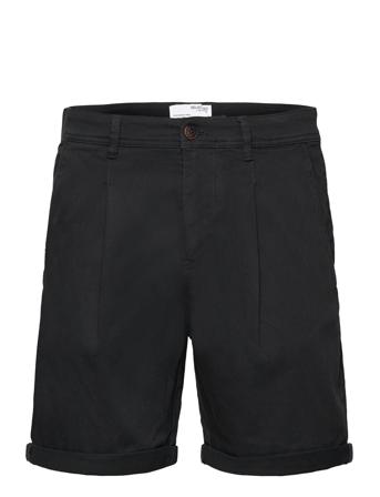 Slhcomfort-Gabriel Shorts W Shorts Chinos Shorts Svart Selected Homme*Betinget Tilbud