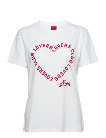 Dibiusa_3 T-shirt Top Hvid HUGO