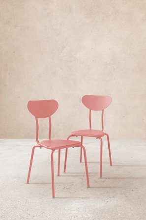 Jotex - Utestol 2-pk Mørk pudderrosa - LANNION - Kjøp Hagestoler & -krakker hos Jotex