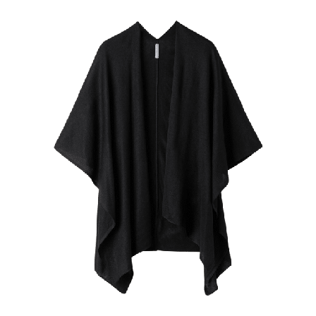 Å WOMAN Stickad poncho RITA Capes & ponchos Svart ONESIZE
