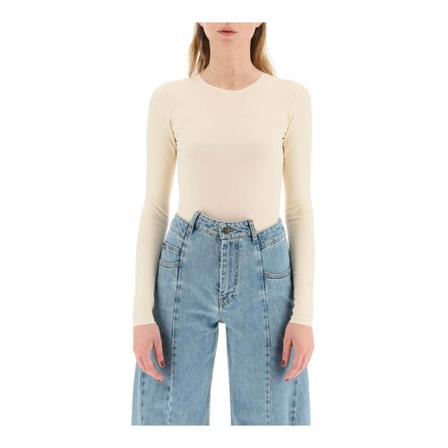 Maison Margiela Round-neck Strik inbo, Dame Striktrøjer, Størrelse: 2XS