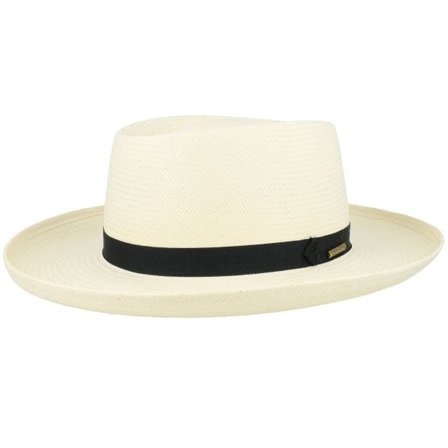 Stetson - Beige traditionalbeanie Hatt - Gambler Toyo Bleached Straw Hat @ Hatstore