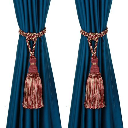 2-pak Mix Røde Gardinbindinger Kvaster Draperi Tie-Backs Reb Håndlavede Holdbacks Hjemmekontor Hotel Dekorativ