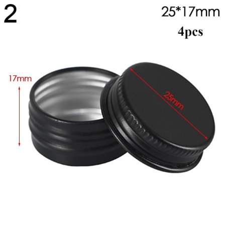 4 st aluminiumplåtburk kosmetisk behållare 2 2 2