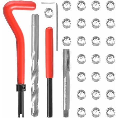 30 Pieces M8 x 1.25mm Helicoil Thread Repair Kit