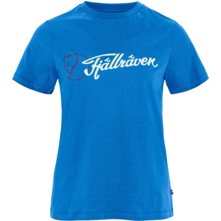 Fjällräven Women's Archive Logo T-Shirt in UN Blue | Size: XS, Organic Cotton
