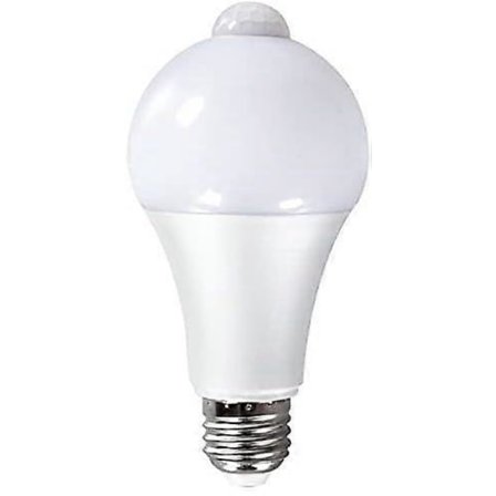 12W E27 PIR Infrarød LED Lyspære med Bevegelsessensor PÅ/AV Automatisk A60 220V 1000lm Tilsvarende 100W Halogen for Trapper Gang Garasje (600