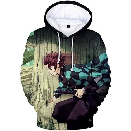 Cosplay Demon Slayer Anime -huppari – Halloween Unisex Aikuinen Manga Hahmo Fanituote Pusero Kengurutaskuilla Iso