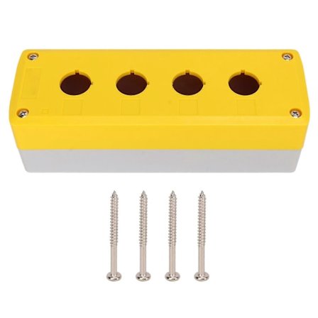 BERM Trykknapkontakt Kontrolstationsboks Industri 4 Gang Vandtæt ABS Gul