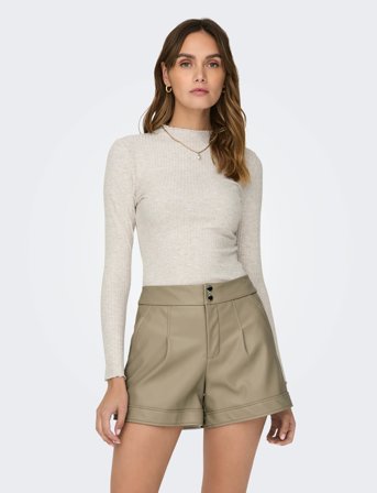 ONLY Onlemma L/S High Neck Top Noos Jrs - Cream - L