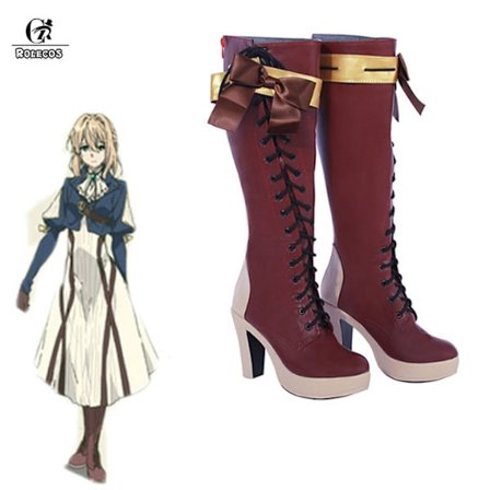 Violet Evergarden Cosplay Støvler Specialstørrelse Anime Cosplay Sko