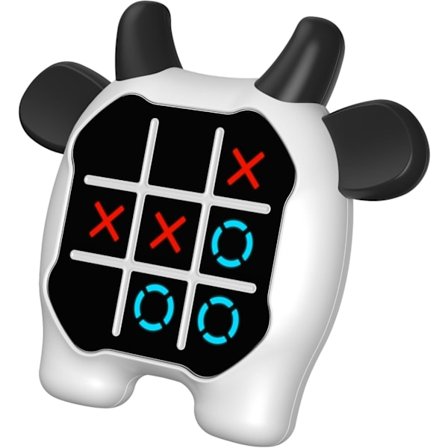 2025 Seneste Model Tic Tac Toe Spil, Dyretema 3-i-1 Håndholdt Puslespilkonsol, Brætspil til Børn og Voksne, Bærbar Rejsespil