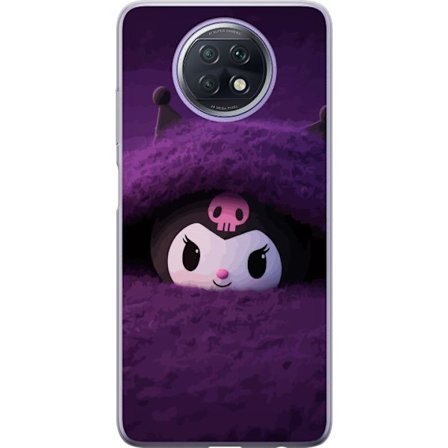 Yhteensopiva Puhelinkuori Xiaomi Redmi Note 9T Kuromi lilassa pörröisessä ympäristössä, jossa on salaperäinen kawaii-suunnittelu.