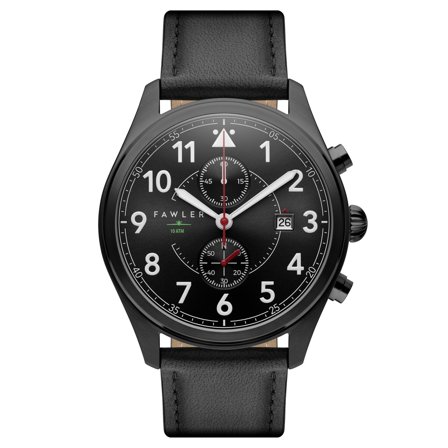 Fraser | Black Pilot’s Chronograph Watch for Men - Wrist watches