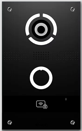BAS IP Türsprechstelle AV-08FBL schwarz 1 Ruftaste & QR Code Aufputz*Private*B-Ware