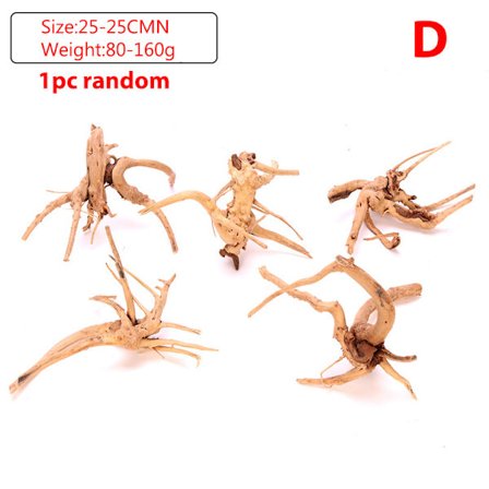 1 stk Nytt akvarium naturlig trestamme Drivved Fish Tank Wood D