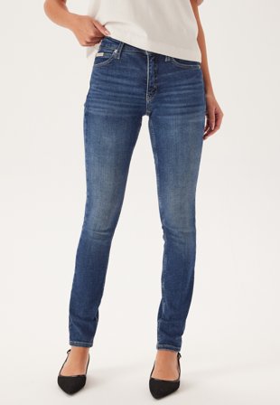 Calvin Klein Jeans Mid Rise Skinny 1BJ Denim Dark Klær