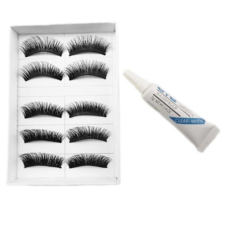 10st Lyxiga långa lösögonfransar - Saga + Lim