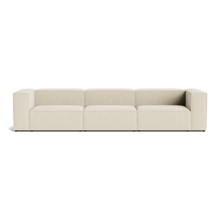 Lissabon XL 3 Personers Sofa - Nordic Beige - 360x100x72cm - Slidstærk Kvalitetsstof Sofa med Krydsfiner Ramme & Mange Lag Skum for Optimal Komfort