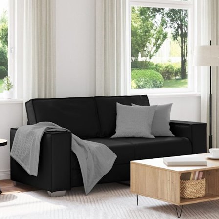 Soffa 140cm Svart tyg