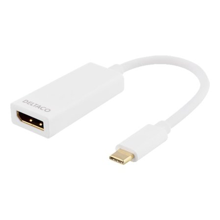 USB 3.1>DisplayPort adapter USB C DisplayPrt 19pin UHD white