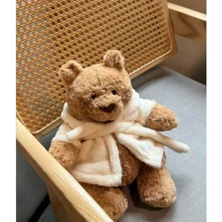 Jellycat Plys Bartholomew Bjørn Morgenkåbe Medium - H26 X B12 cm - sebneei