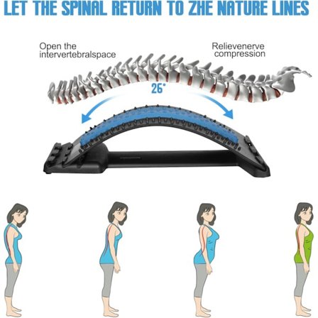 Ryggmassageapparat, lindrar smärta i nedre och övre delen av ryggen