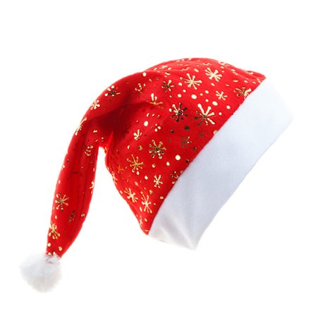 Højkvalitets fløjlsblød komfortabel julemandshue til voksne med Ext