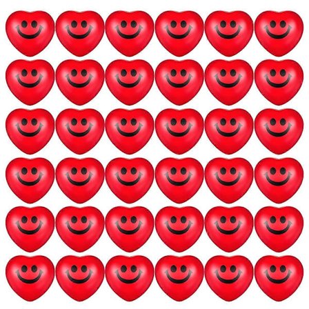 Hjärtformade stressbollar för Alla hjärtans dag, 36 st