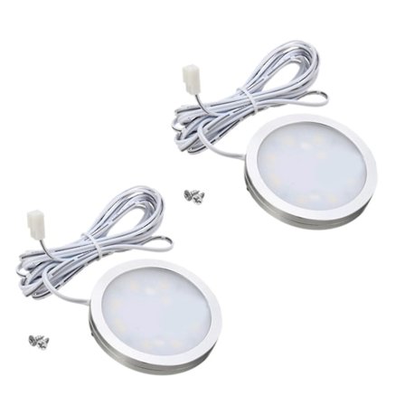2x 12V LED-lampa för husbil, husvagn, båt - Taklampa, nedåtriktad, varmvit (FMY)