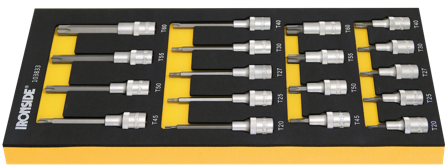 Ironside 103833 Bithylsesæt 1/2" hylser, Garageindretning & opbevaring