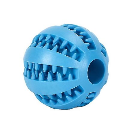 7cm Pet Food Dispenser Blå Tough-treat Ball Dog Interactive