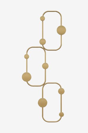 Hanah Home - Vægkrog i metal - Patricia - Guld - Småopbevaring - Fra Homeroom