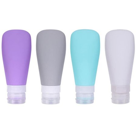 UNIQ Gjenbrukbare reiseflasker i silikon - 4 stk - 90 ml