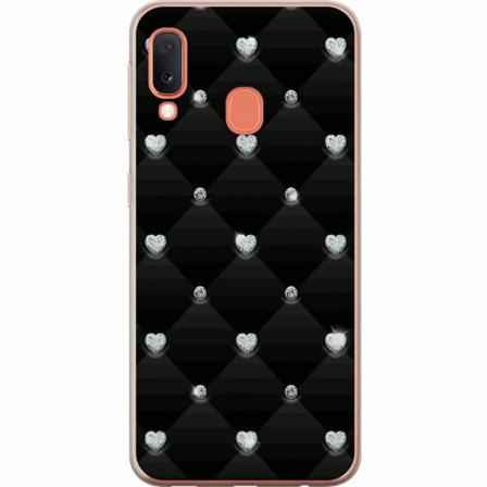 Samsung Galaxy A20e Mjukt Skal - Bling Heart